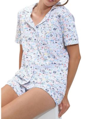 Joy Street Women's Nantucket Button Front Short Pajama Set