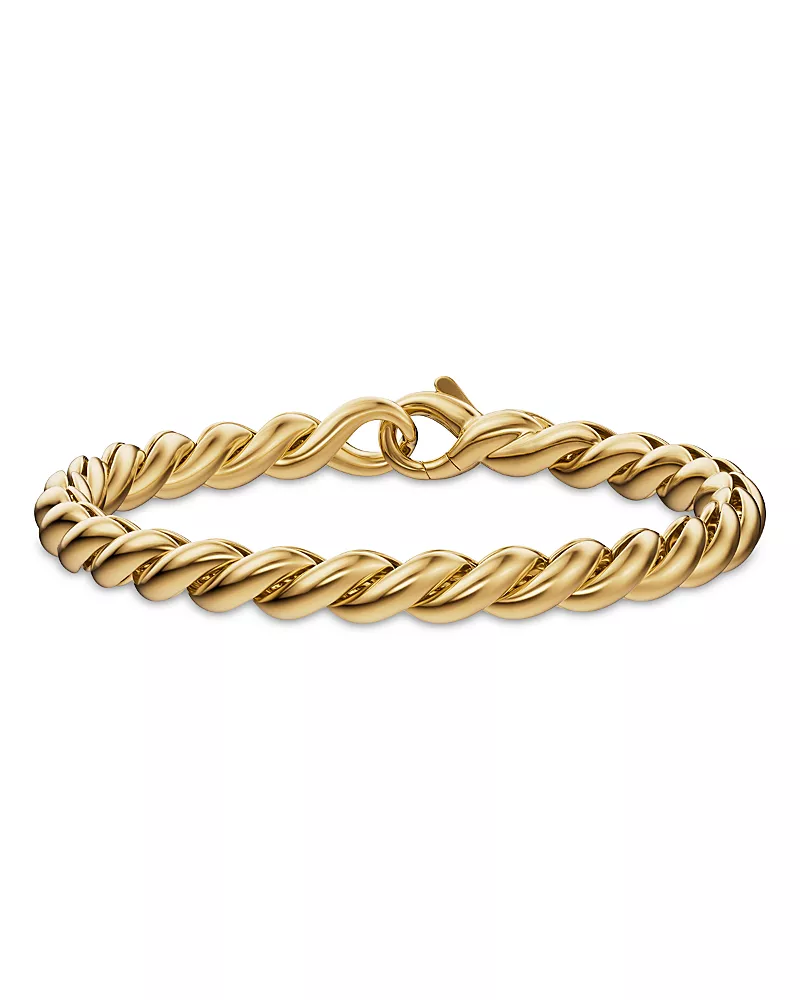 Sculpted Cable Chain Bracelet in 18K Yellow Gold 5.7mm