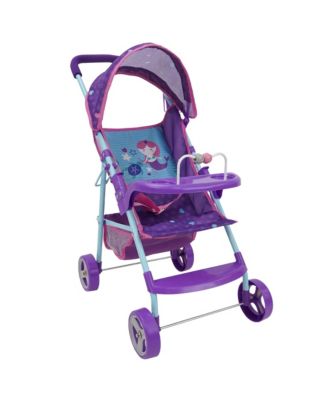  Mermaid Doll Stroller with Canopy & Cup Holder, Ages 3+