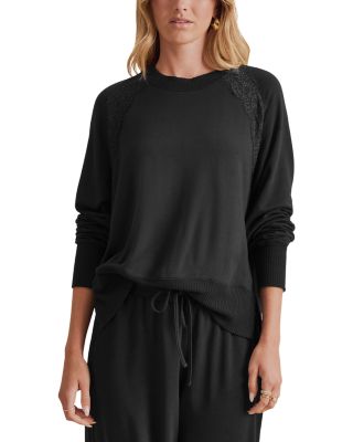 Supersoft Lace Trim Crewneck Sweater