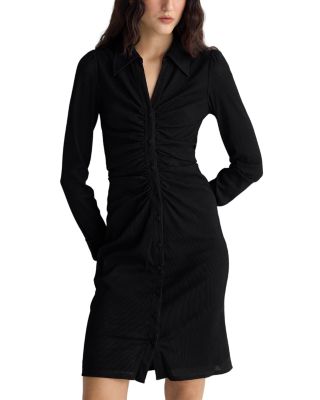Sheska Corduroy Button Front Dress