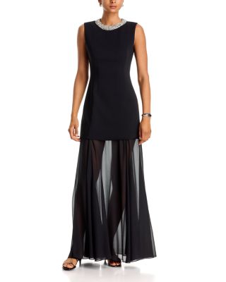 Luminara Embellished Neck Gown