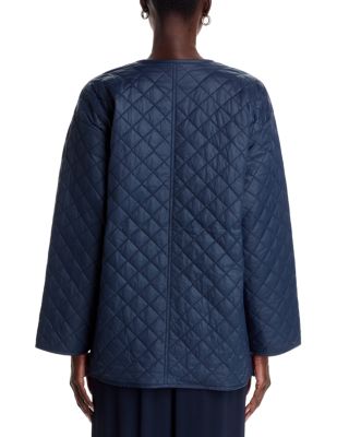 Nylon Round Neck Quilted Short Coat - thumbnail 10