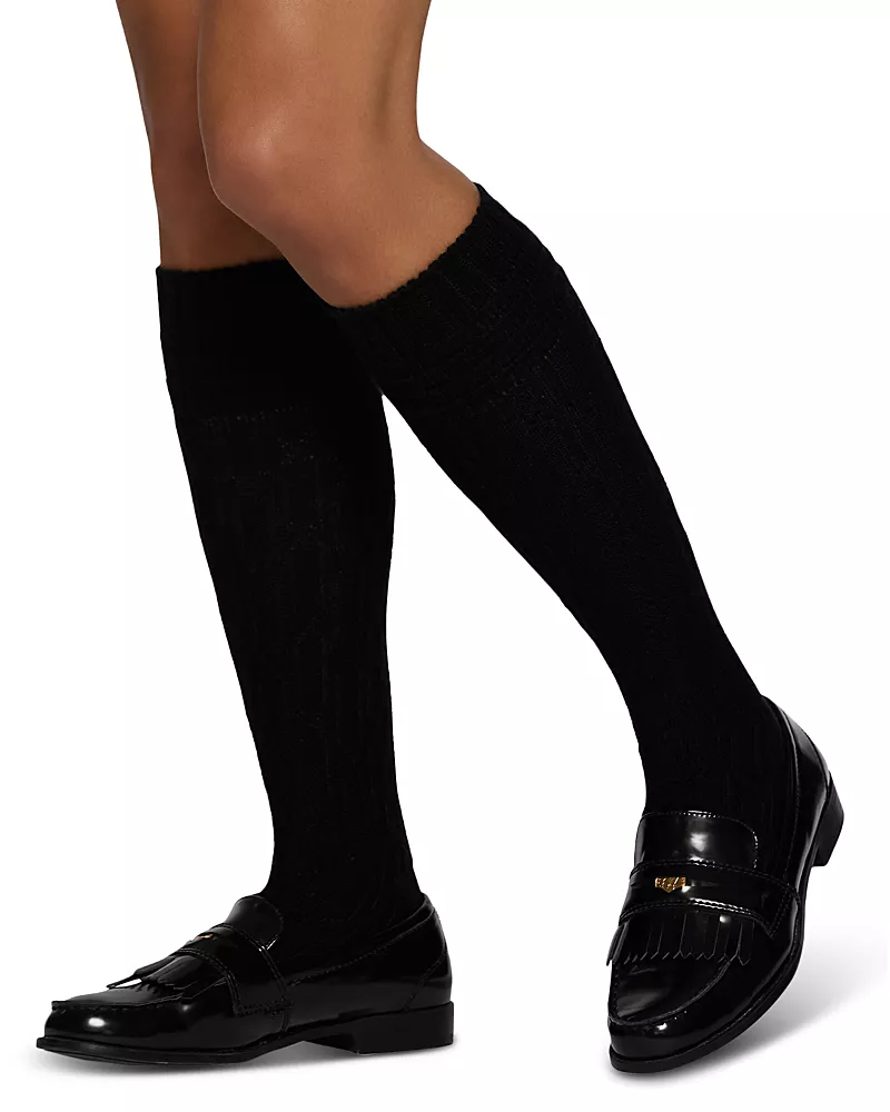 Hue Bubble Cable Knit Knee Socks