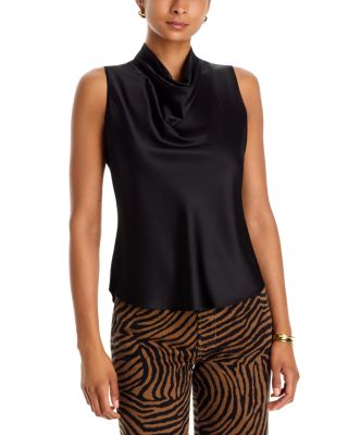 Tam Silk Blend Cowl Neck Top