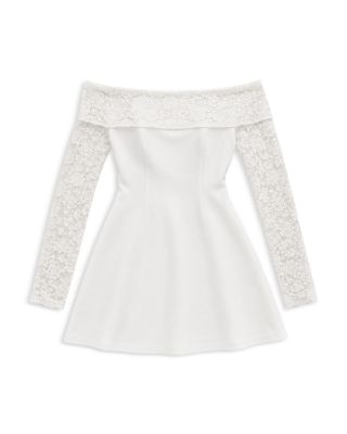 Girls' Tween Long Sleeved Lace Dress - Big Kid