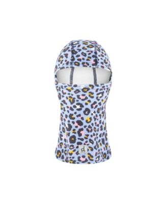  Girls' Leopard Brushed Jersey Reflective Stretch Balaclava - Little Kid, Big Kid