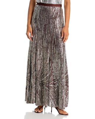 Beaded Sequined Maxi Skirt