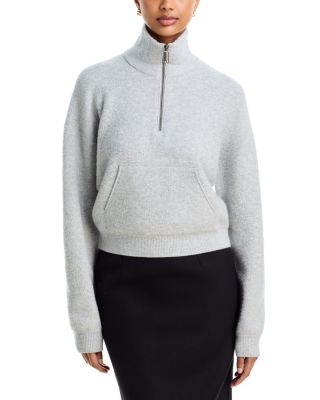 Half Zip Wool Blend Sweater