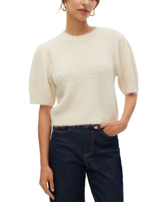 Novah Short Sleeve O Neck Puff Pullover Sweater