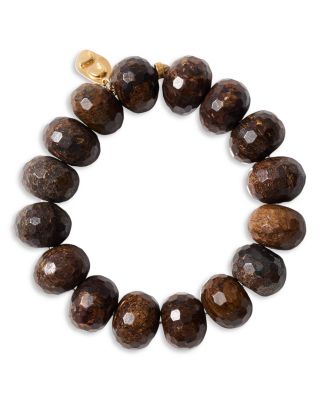 Bronzite Beaded Stretch Bracelet