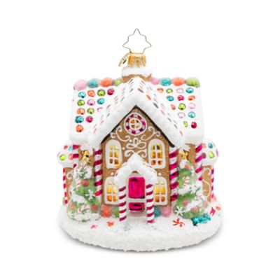 Sweet Treat House Glass Ornament