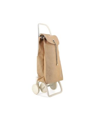  I-Max Yute Off White 4 Wheel Shopping Trolley