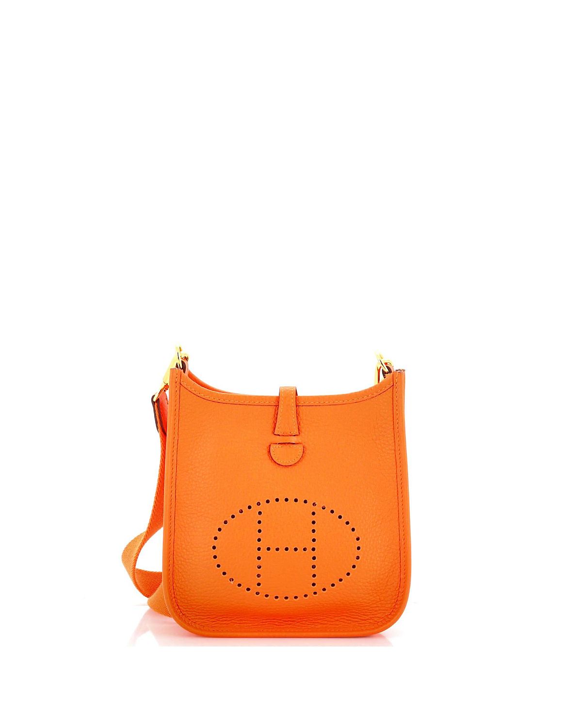 Pre-Owned HERMES Evelyne Perforated Leather Crossbody