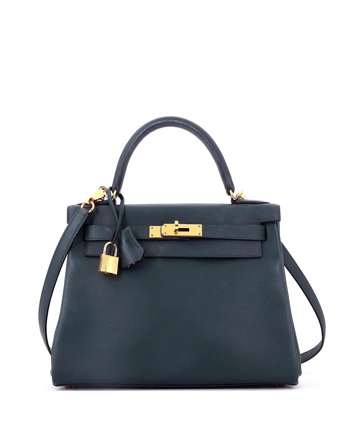 Pre-Owned HERMES Kelly 28 Evercolor Leather Satchel