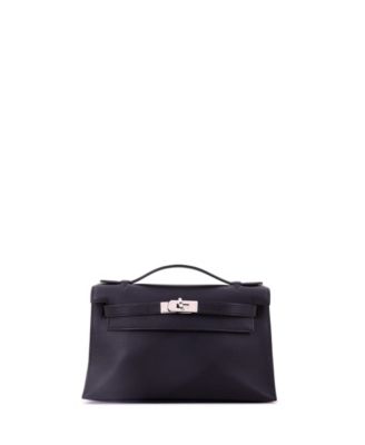 Kelly Pochette Swift Mini Leather Top Handle Clutch