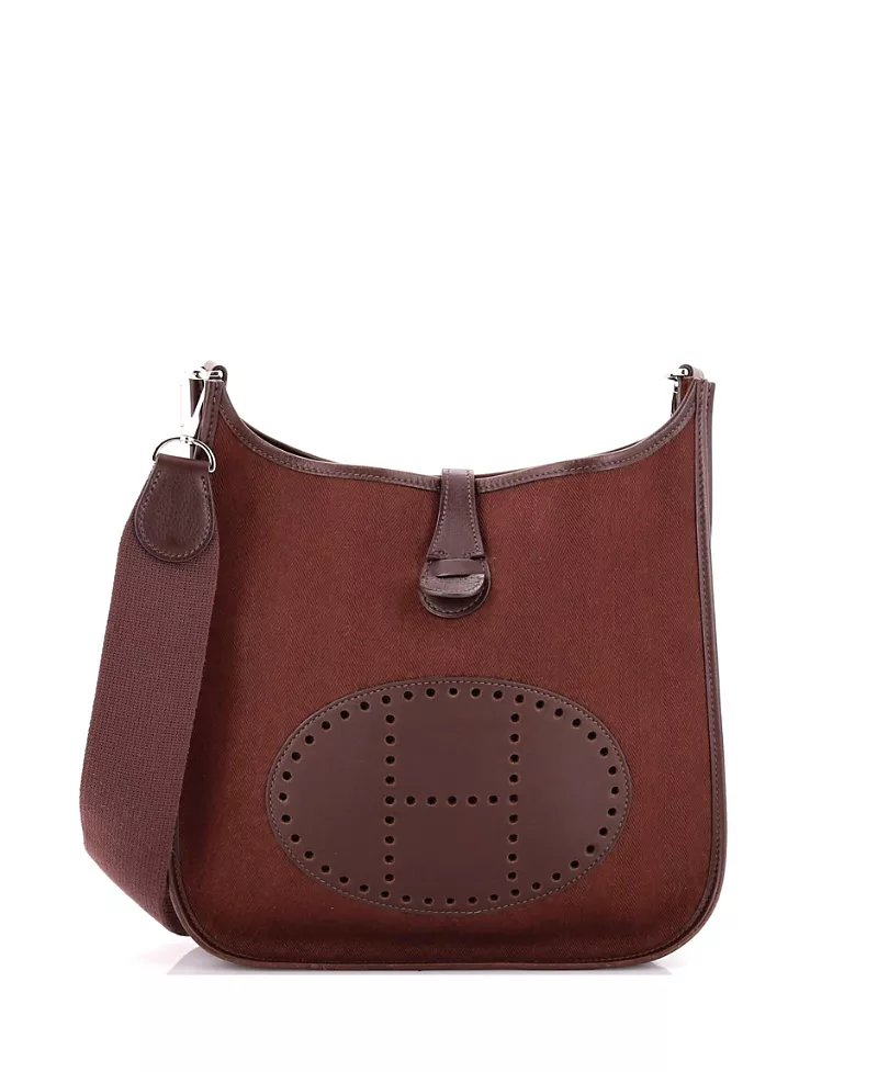 Pre-Owned HERMES Pm Evelyne Gen Ii Leather Crossbody Bag