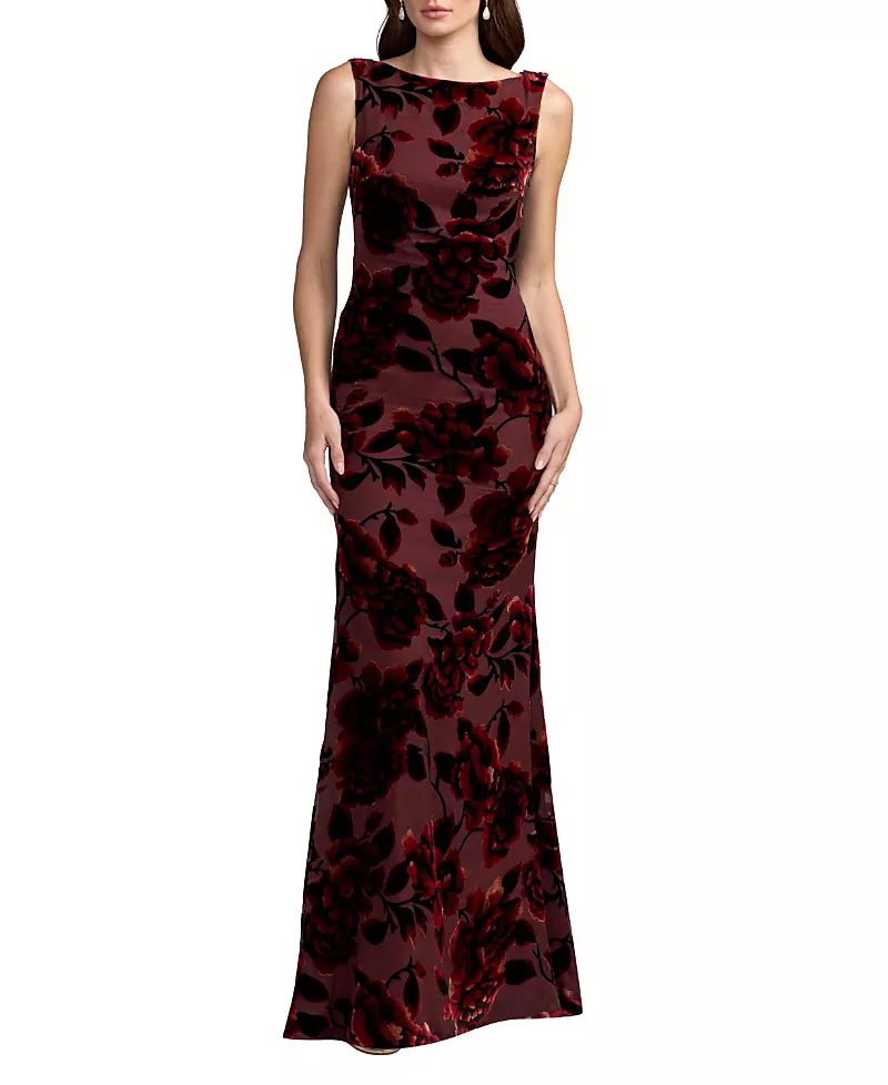 Mac Duggal Sleeveless Cowl Back Velvet Gown