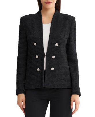  Tonal Eyelash Tweed Knit Jacket