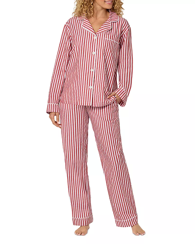 BedHead Pajamas Cotton Sateen Striped Pajama Set