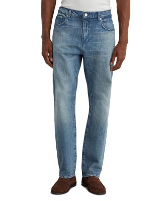 Keith Cotton Blend Relaxed Straight Fit Jeans in Light Blue