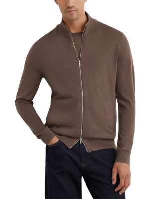 Hampshire Wool Slim Zip Cardigan Sweater