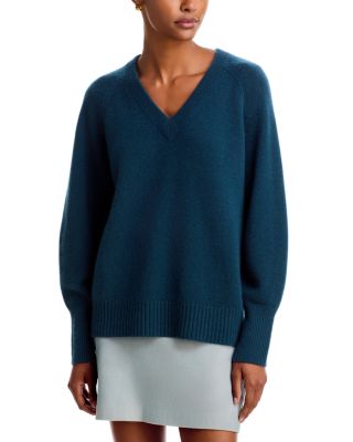 V Neck Raglan Balloon Sleeve Sweater