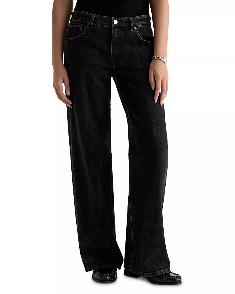 Ag Adria Low Rise Wide Leg Jeans in Bossa Nova
