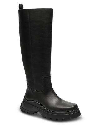 Women's Tall Sport Leather Knee High Boots