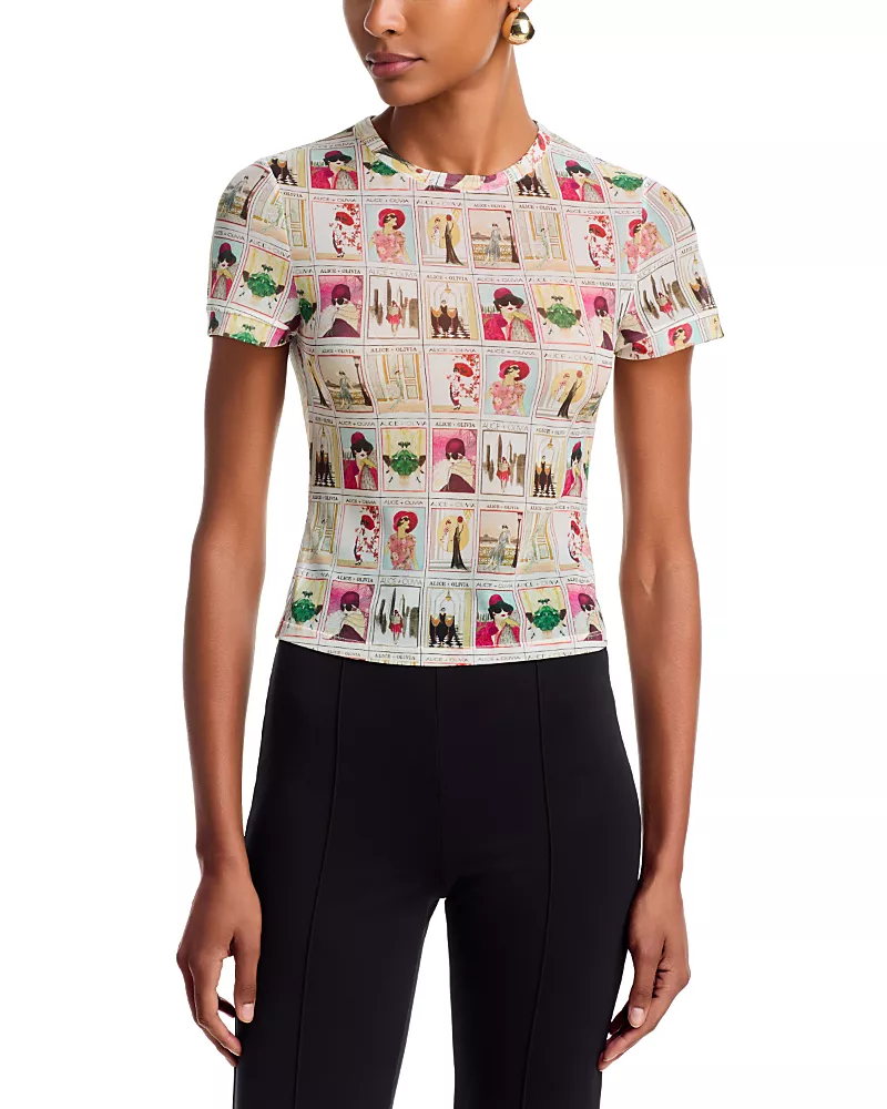 Alice and Olivia Tess Staceface Printed Tee