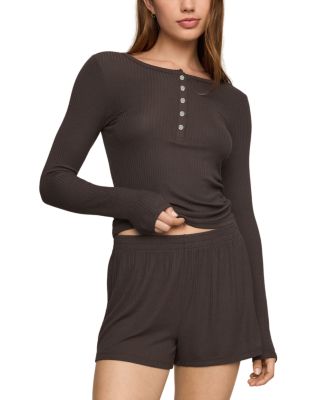 Just Right Rib Long Sleeve Pajama Top