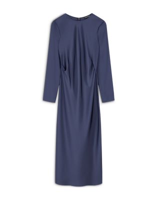 Techno Twill Gathered Waist Dress