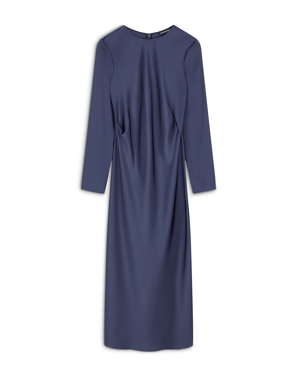 Emporio Armani Techno Twill Gathered Waist Dress