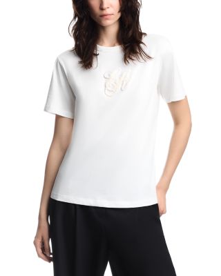 Supima Cotton Jersey Embroidered Logo Tee
