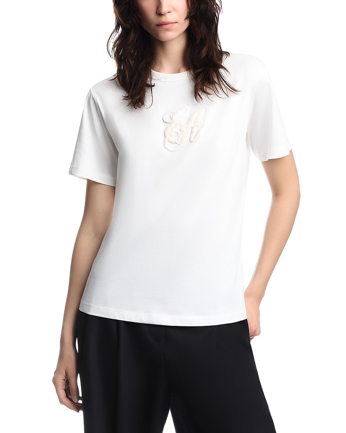 Emporio Armani Supima Cotton Jersey Embroidered Logo Tee