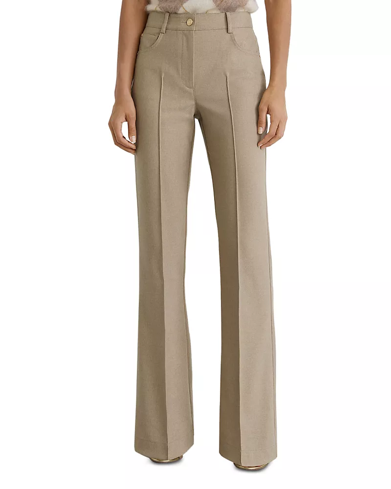 Reiss Petite Sofia Flared Twill Pants