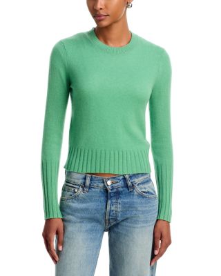 Cashmere Shrunken Crewneck Sweater