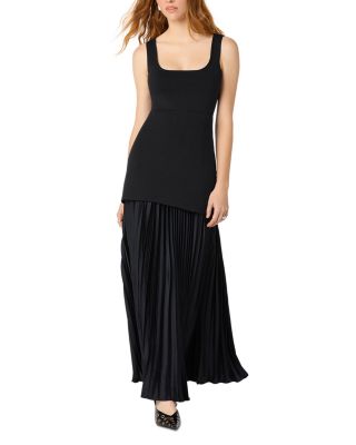 Adison Drop Waist Pleat Skirt Dress