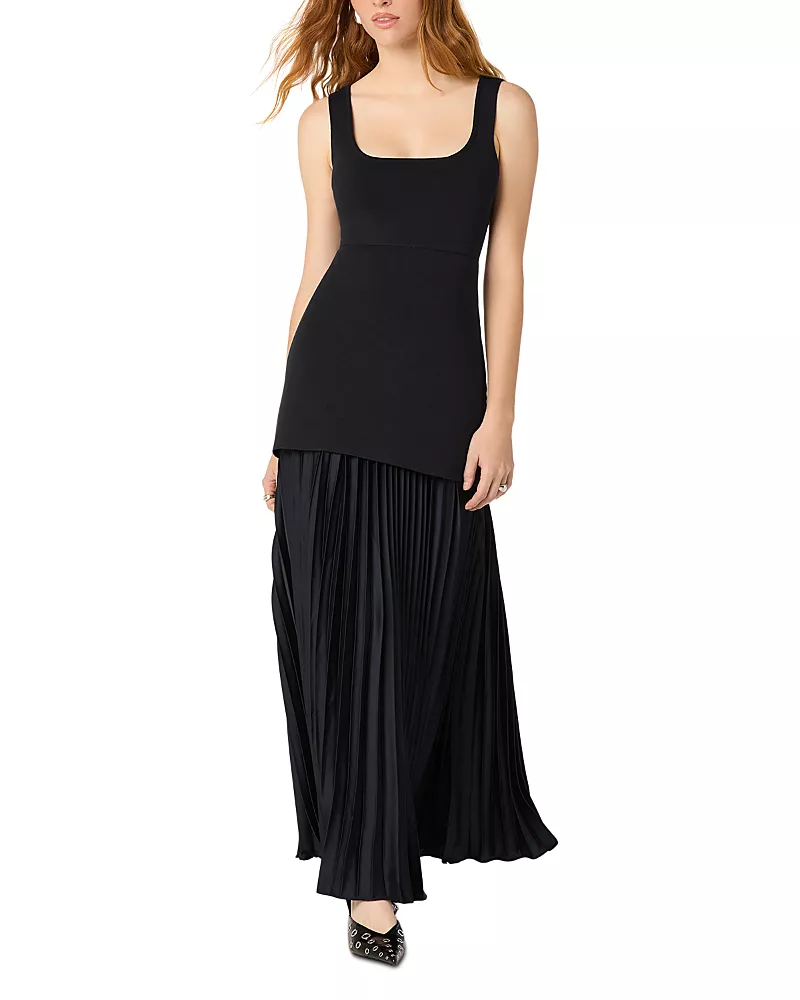 Astr the Label Adison Drop Waist Pleat Skirt Dress