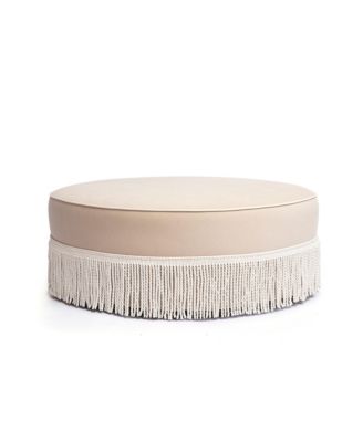  Tassy Tasseled Round Ottoman
