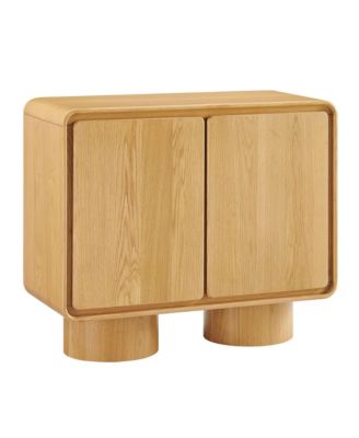  Lumo 2-Door Curved Wood Accent Cabinet