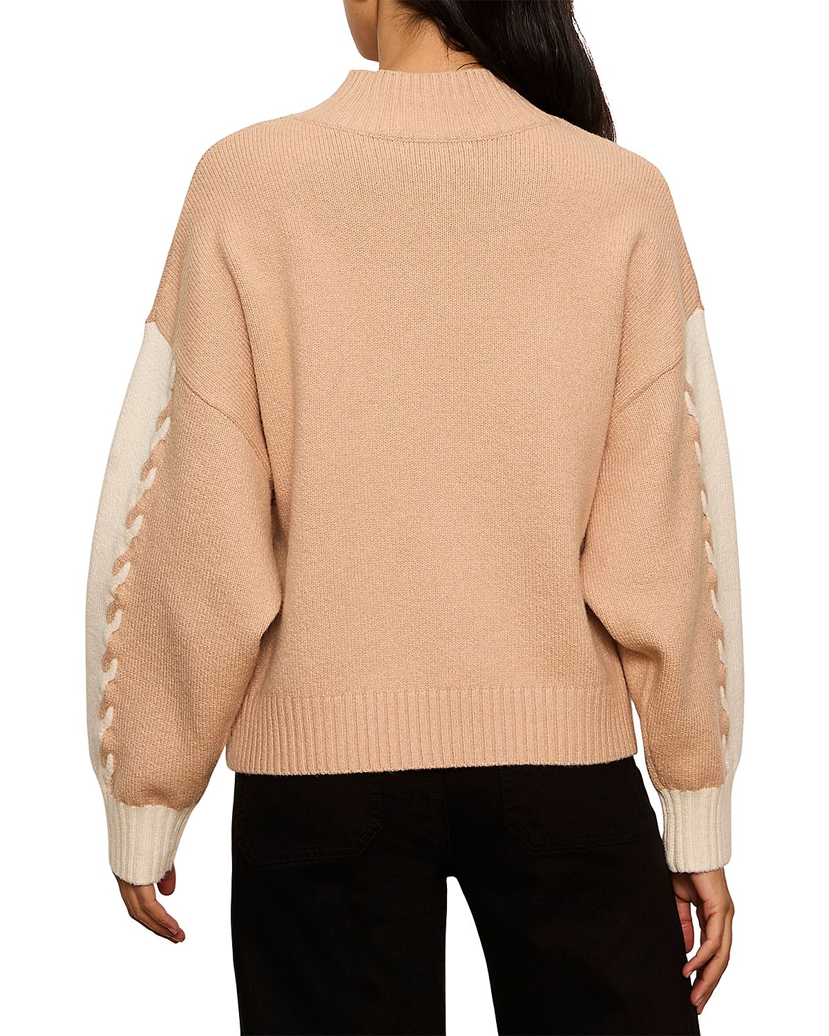 Sanctuary Color Blocked Mock Neck Sweater