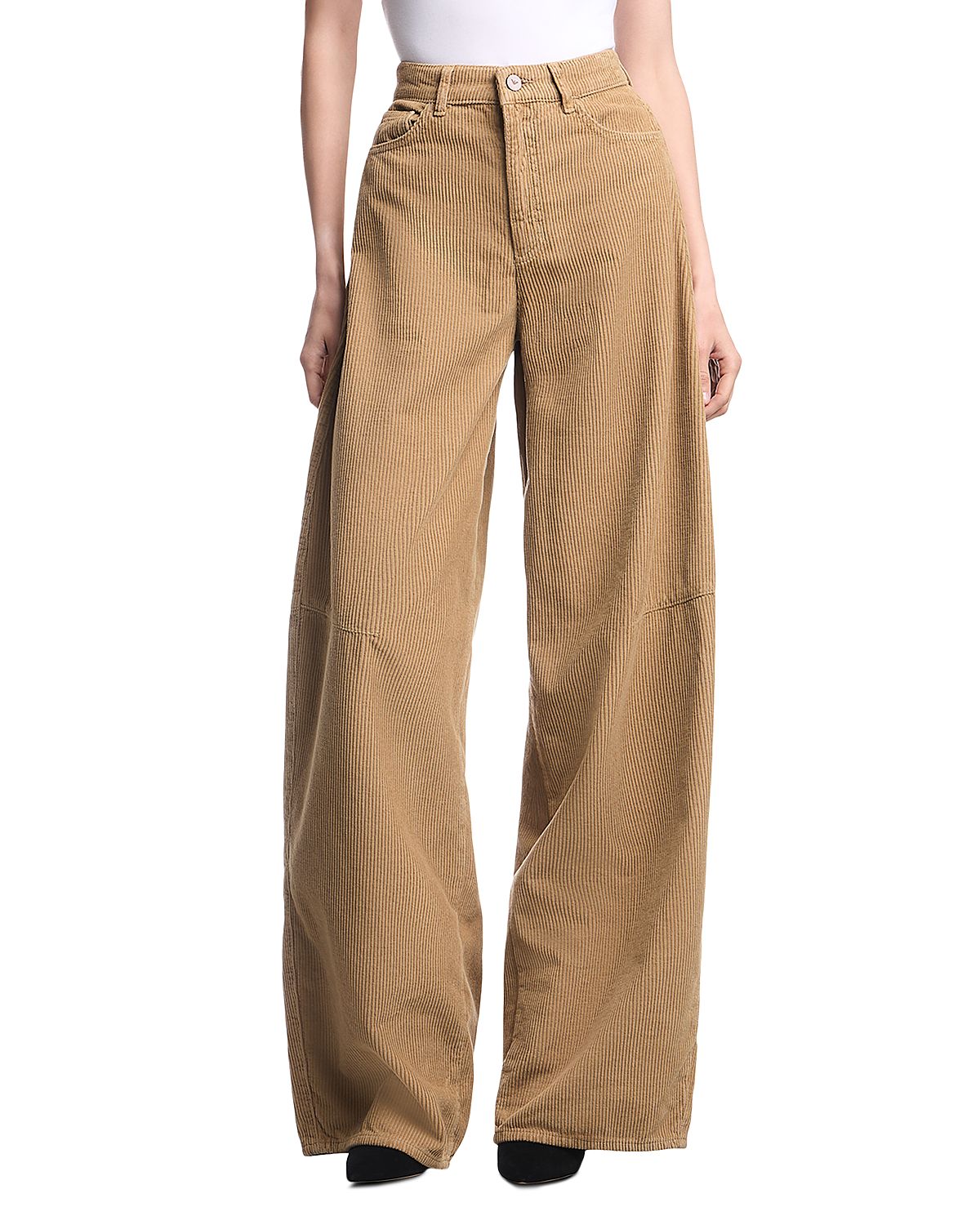 Emporio Armani Cotton Corduroy Wide Leg Pants