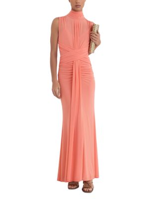 Petite Starla Ruched Mesh Maxi Dress