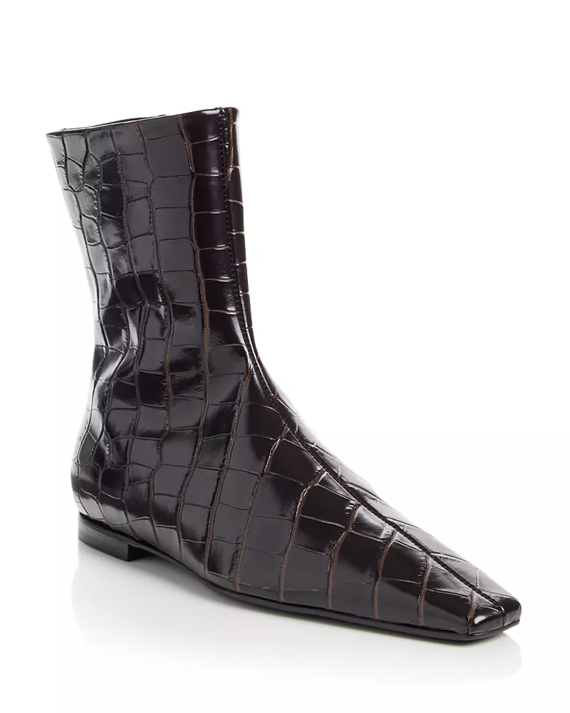 Toteme Women's Croc Embossed Chelsea Boots