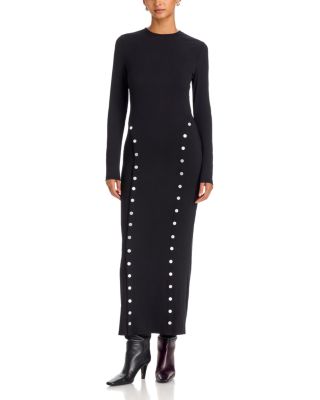 Grayson Button Trim Maxi Dress