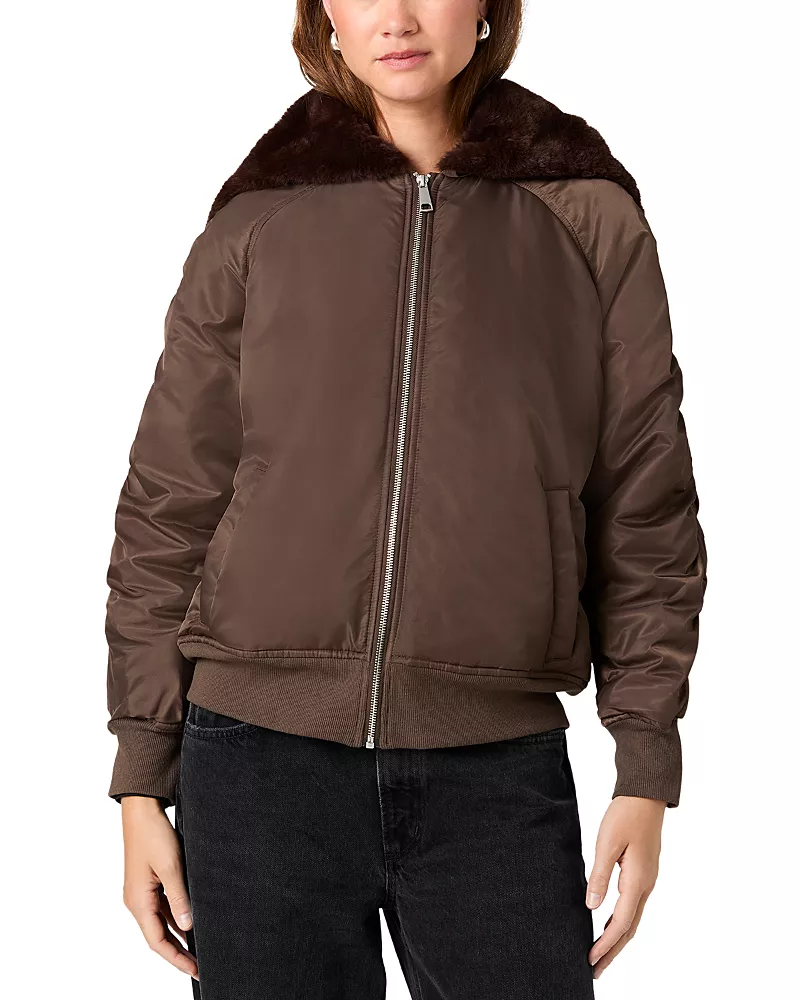French Connection Hooded Zip Front Jacket