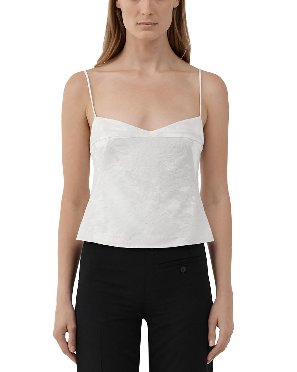 St. Agni Wool & Silk Jacquard Cami