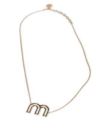 Miu Miu Metal Necklace, 21.06 In Gold/silver
