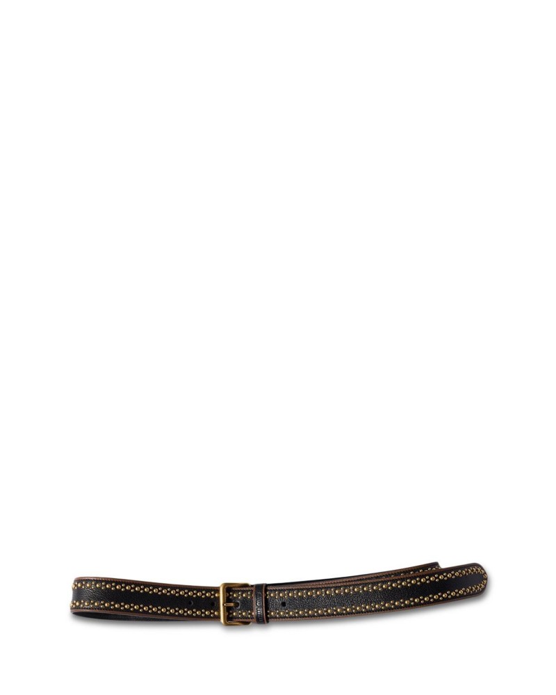 Miu Miu Leather Belt in Black